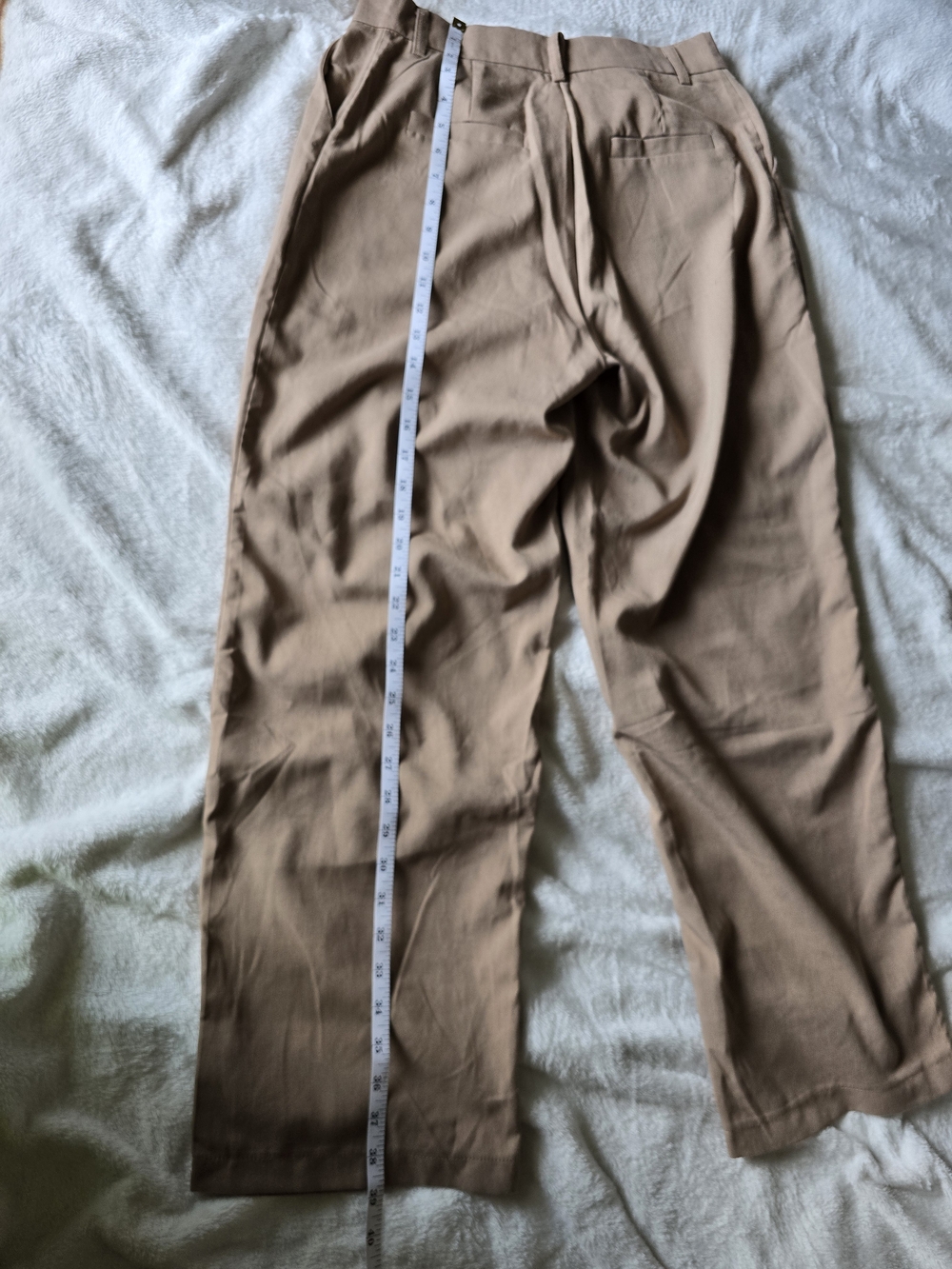 Design ​XY Vogue Camel Brown Pleated Straight Leg Tailored Pants Medium - Picture 6 of 8